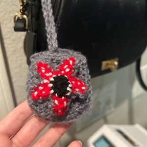 Handmade Crochet Demogorgon AirPod/Small item Holding Bag Charm